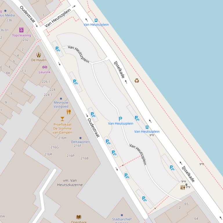 Kaart van het Van Heutszplein.