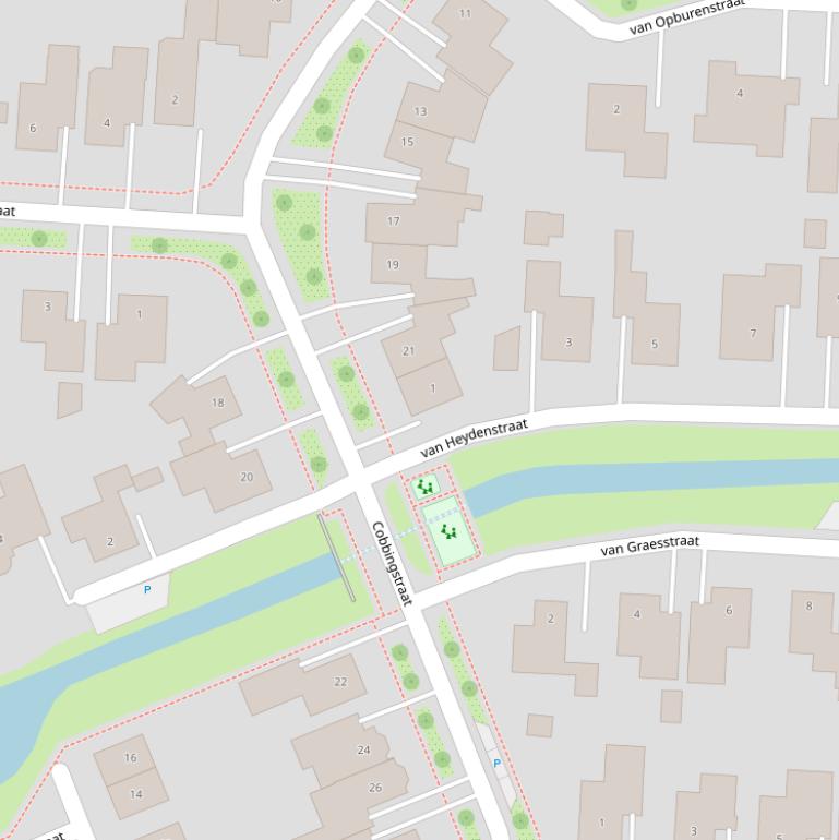 Kaart van de van Heydenstraat.