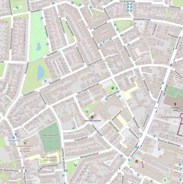 Kaart van de Van Hogendorpstraat.