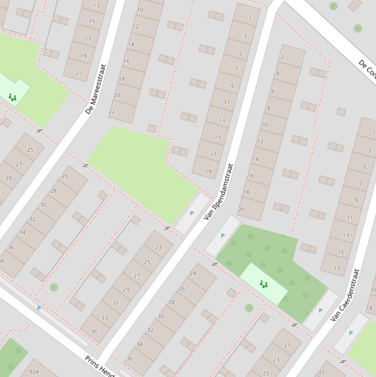 Kaart van de Van Ilpendamstraat.