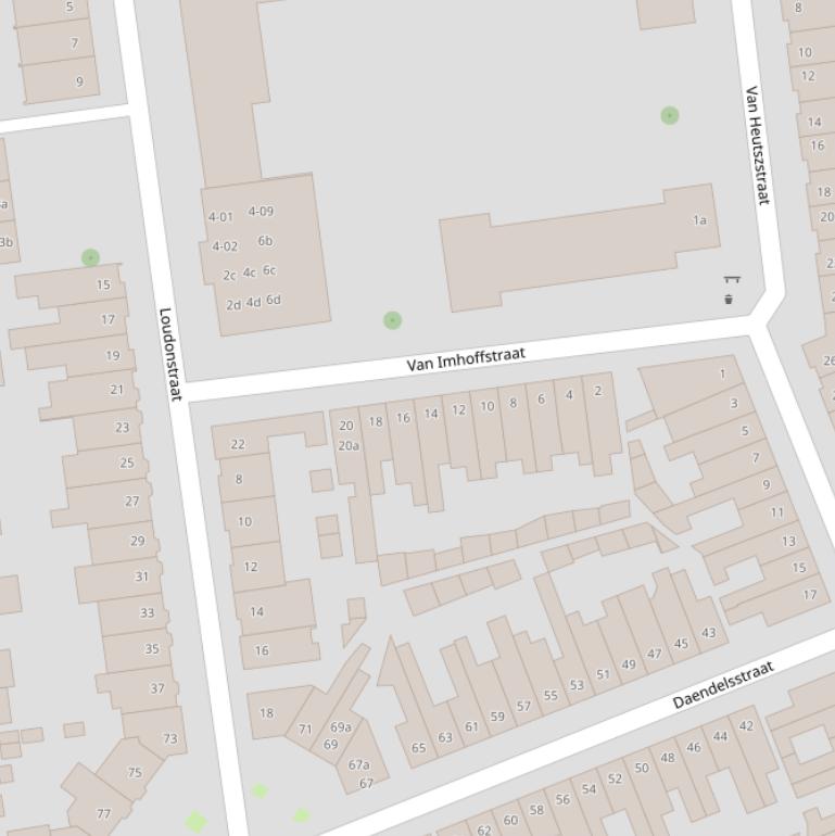 Kaart van de Van Imhoffstraat.