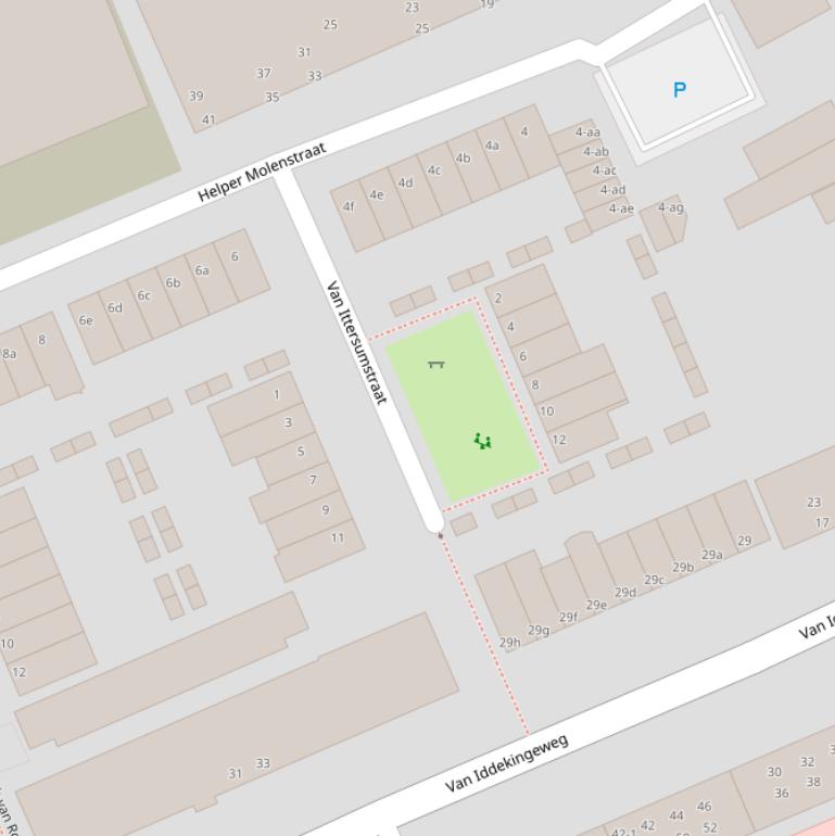 Kaart van de Van Ittersumstraat.