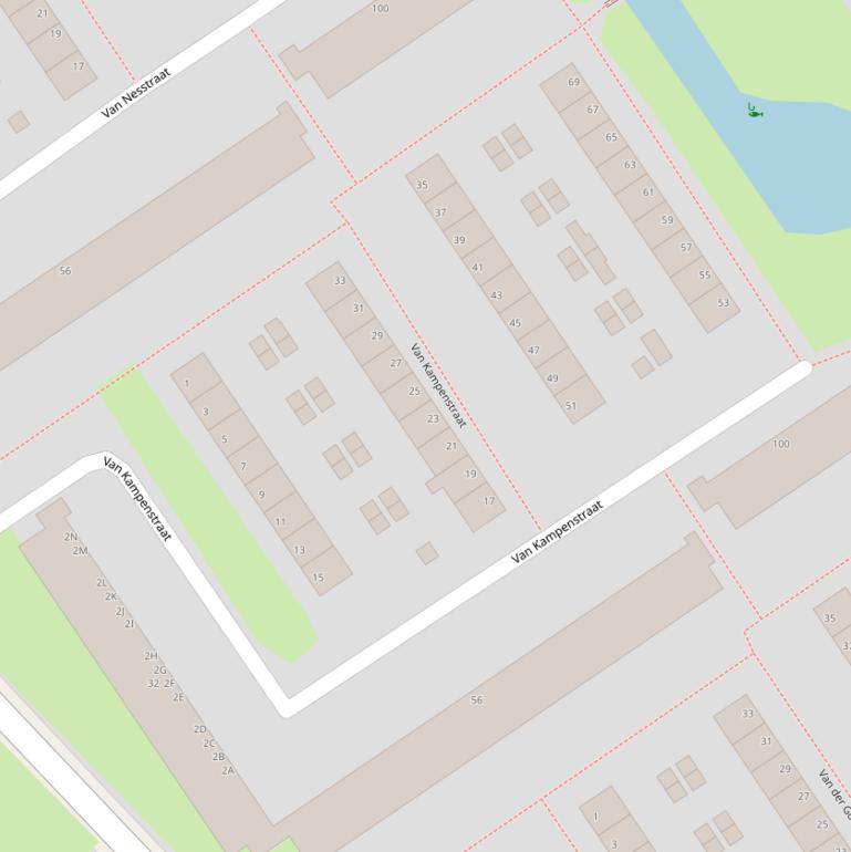 Kaart van de Van Kampenstraat.