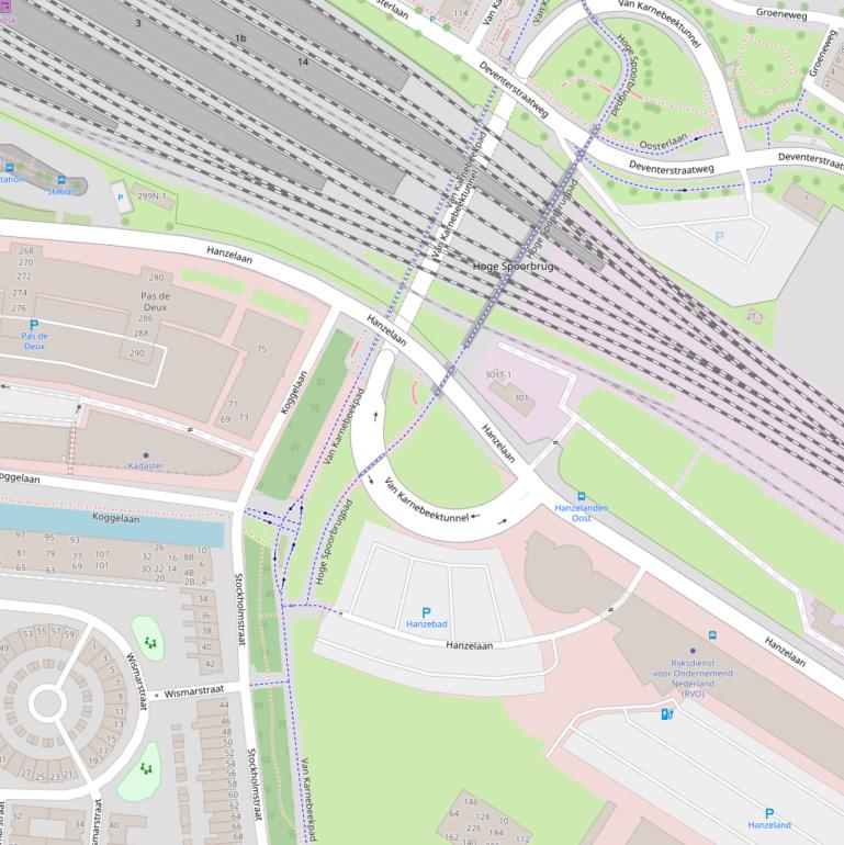 Kaart van het Van Karnebeekpad.