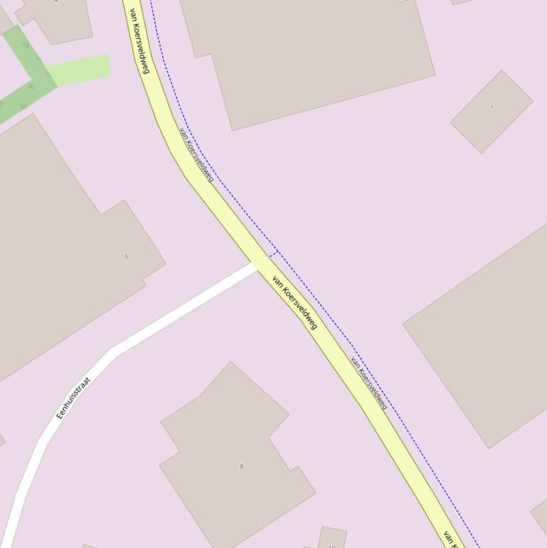 Kaart van de van Koersveldweg.