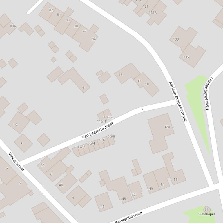 Kaart van de van Leerodestraat.