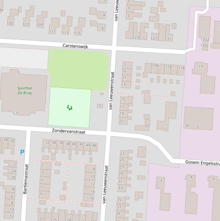 Kaart van de van Leeuwenstraat.