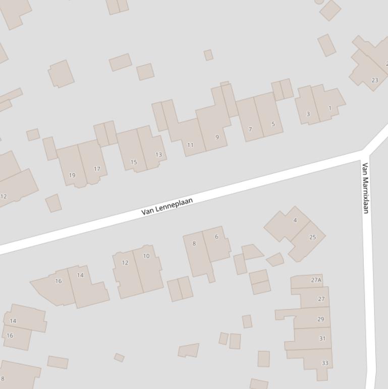 Kaart van de Van Lenneplaan.