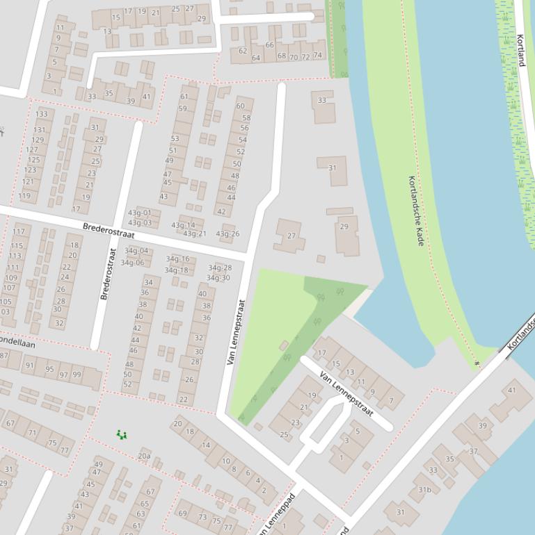 Kaart van de Van Lennepstraat.