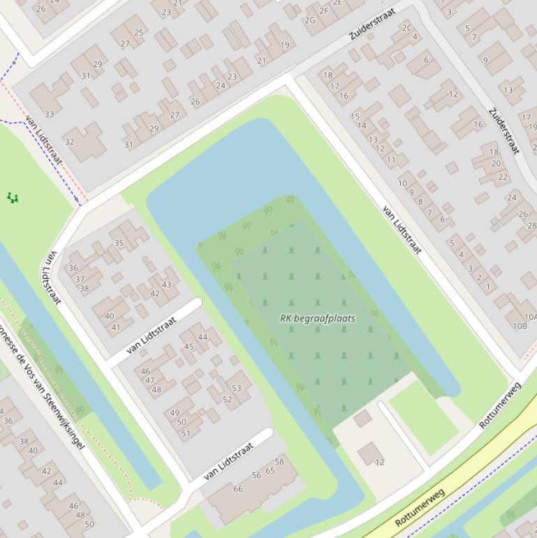 Kaart van de van Lidtstraat.