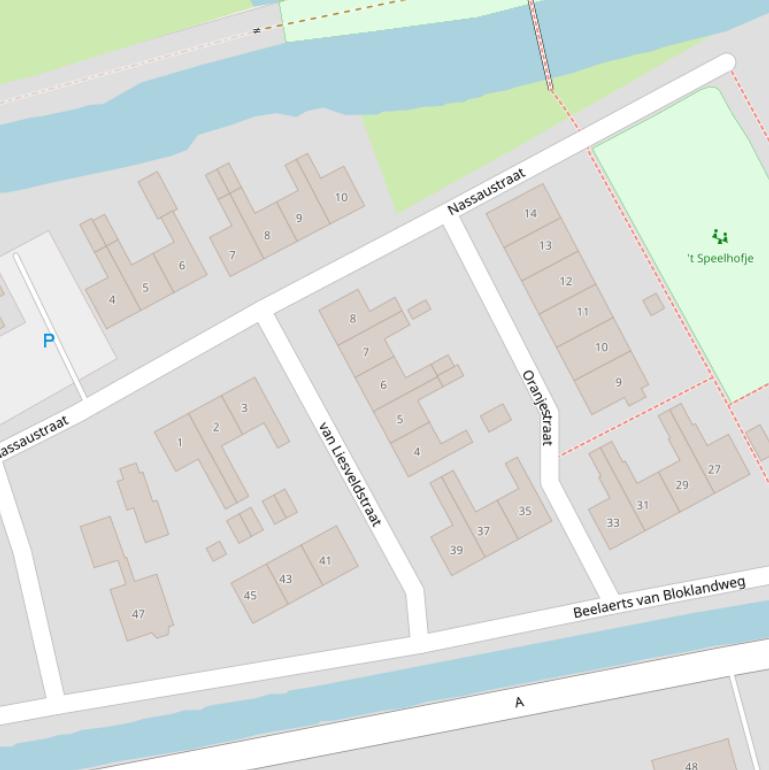 Kaart van de van Liesveldstraat.