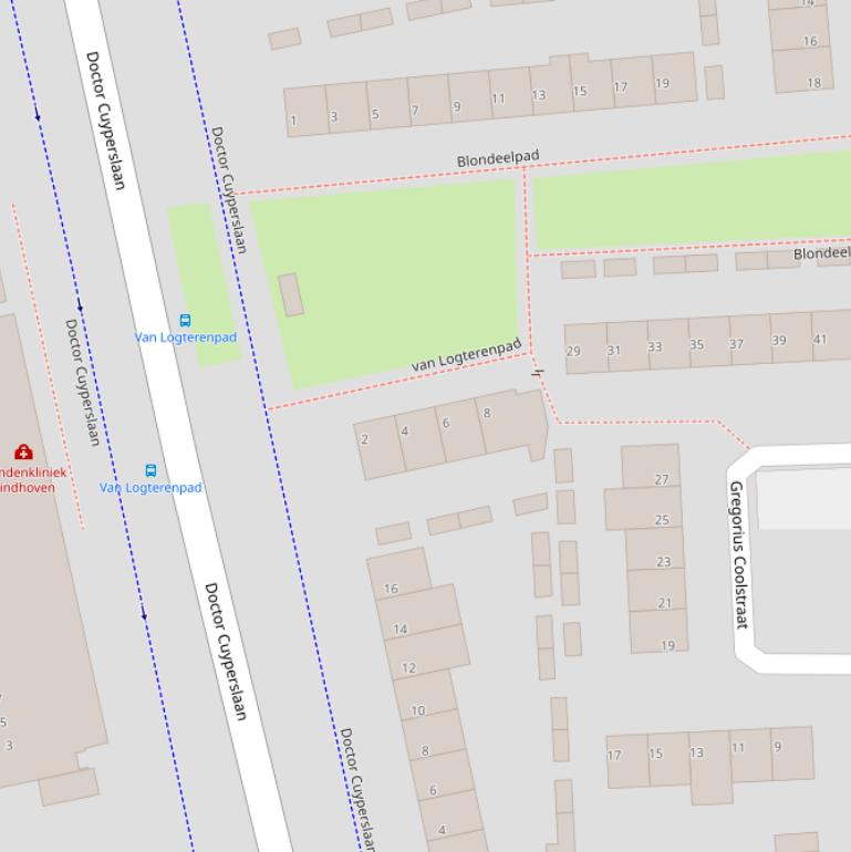 Kaart van het van Logterenpad.
