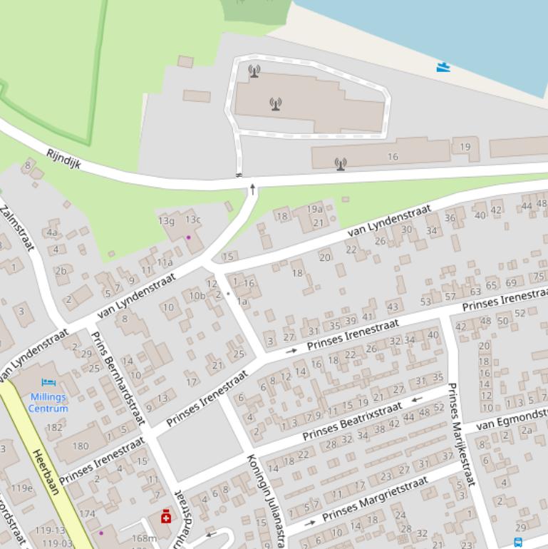 Kaart van de van Lyndenstraat.