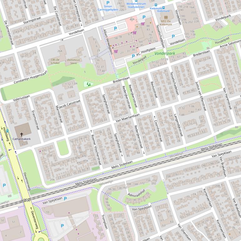 Kaart van de Van Maerlantlaan.