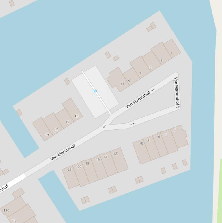 Kaart van de Van Marumhof.