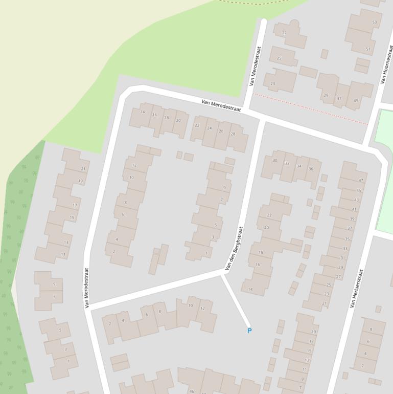 Kaart van de van Merodestraat.