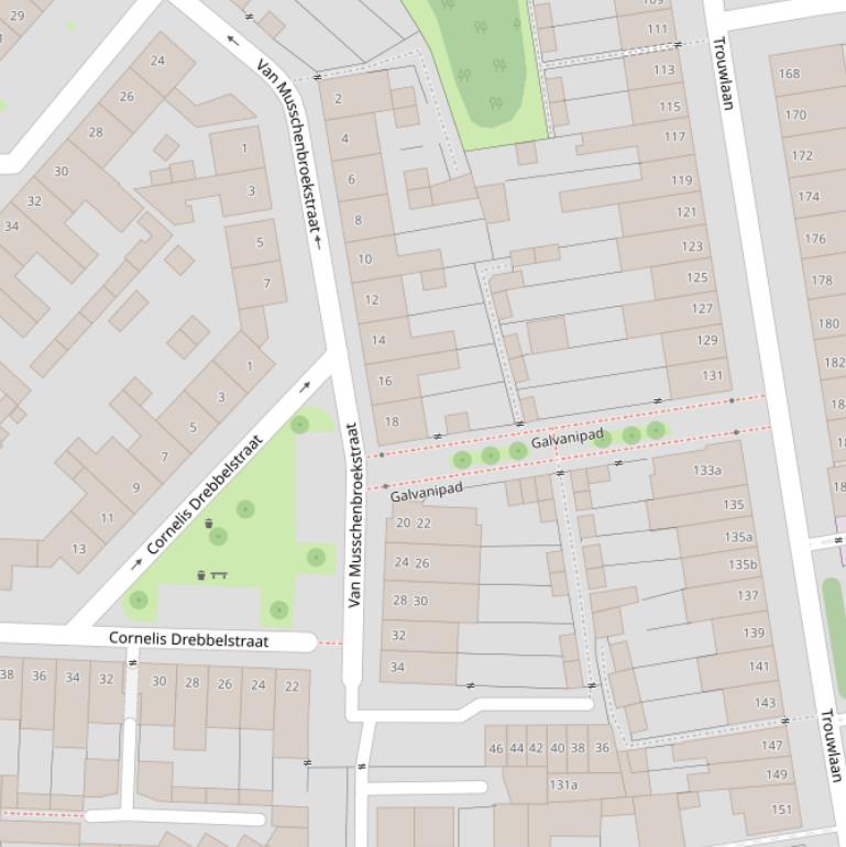 Kaart van de Van Musschenbroekstraat.