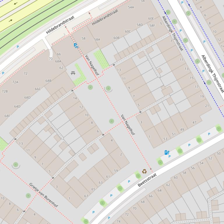 Kaart van de Van Nagelhof.