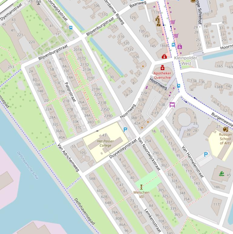 Kaart van de Van Noortwijckstraat.