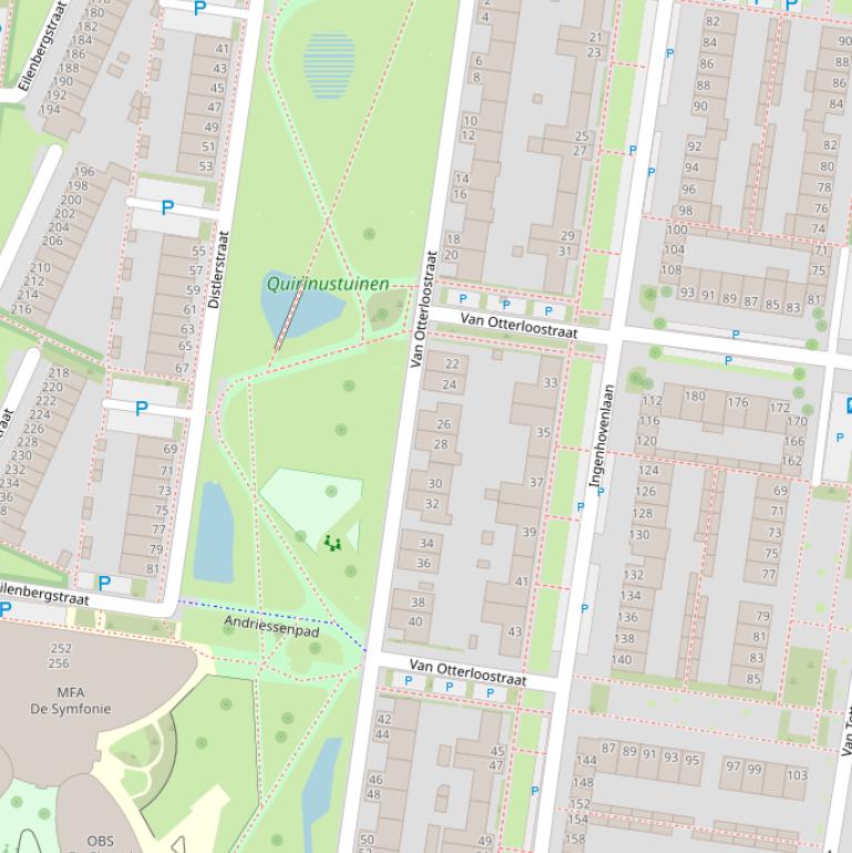 Kaart van de Van Otterloostraat.