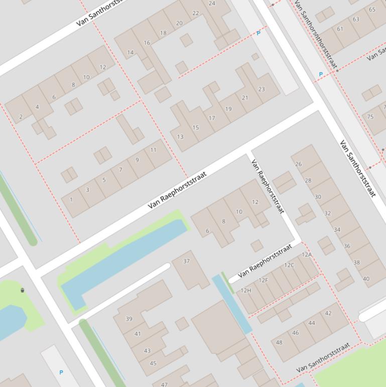 Kaart van de van Raephorststraat.