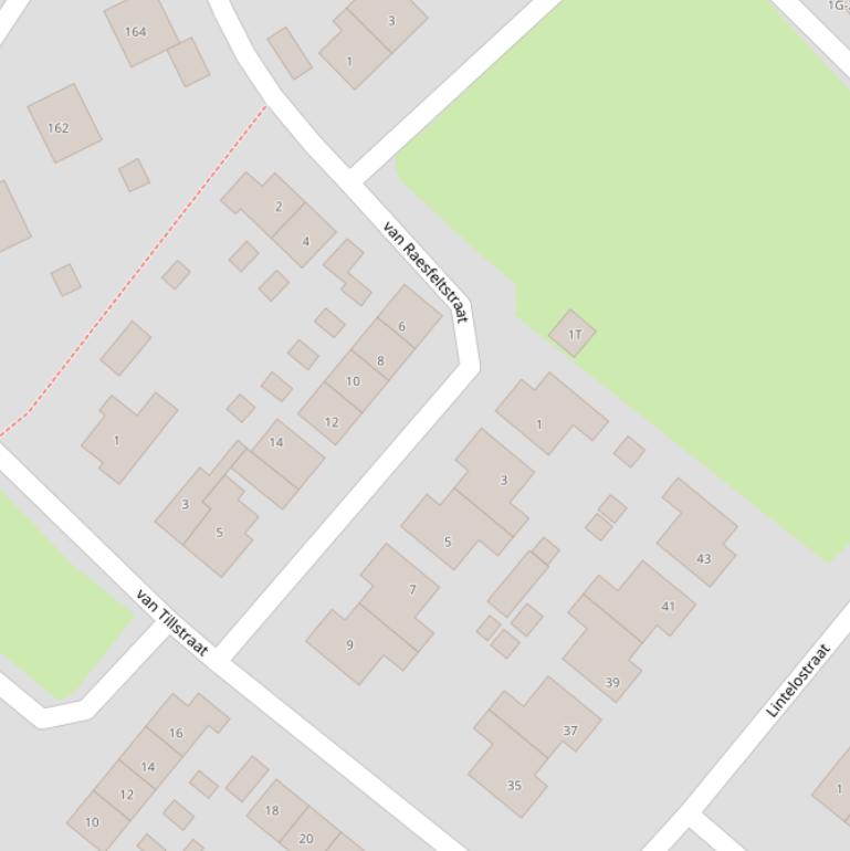 Kaart van de van Raesfeltstraat.