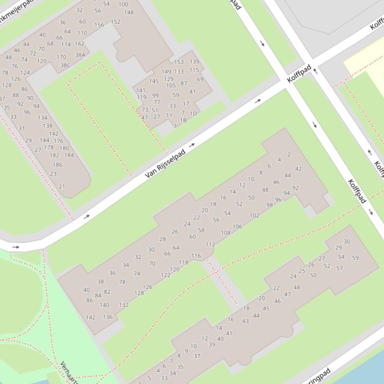 Kaart van het Van Rijsselpad.