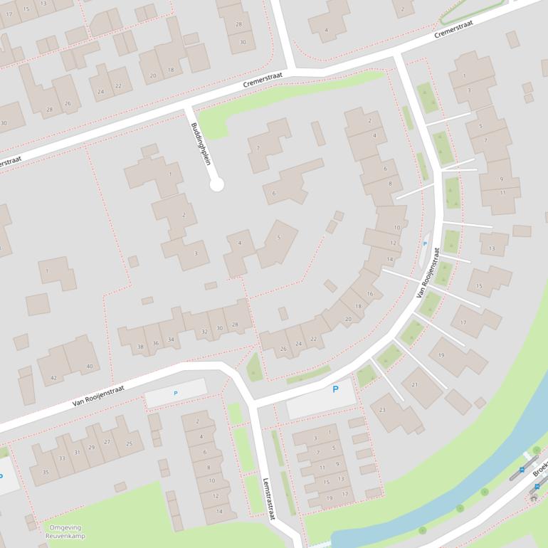 Kaart van de Van Rooijenstraat.