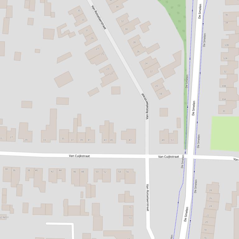 Kaart van de van Rotselaerstraat.