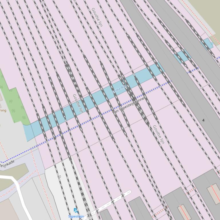 Kaart van de Van Sijpesteijntunnel.