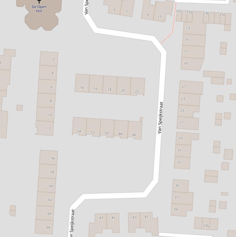 Kaart van de Van Speijkstraat.