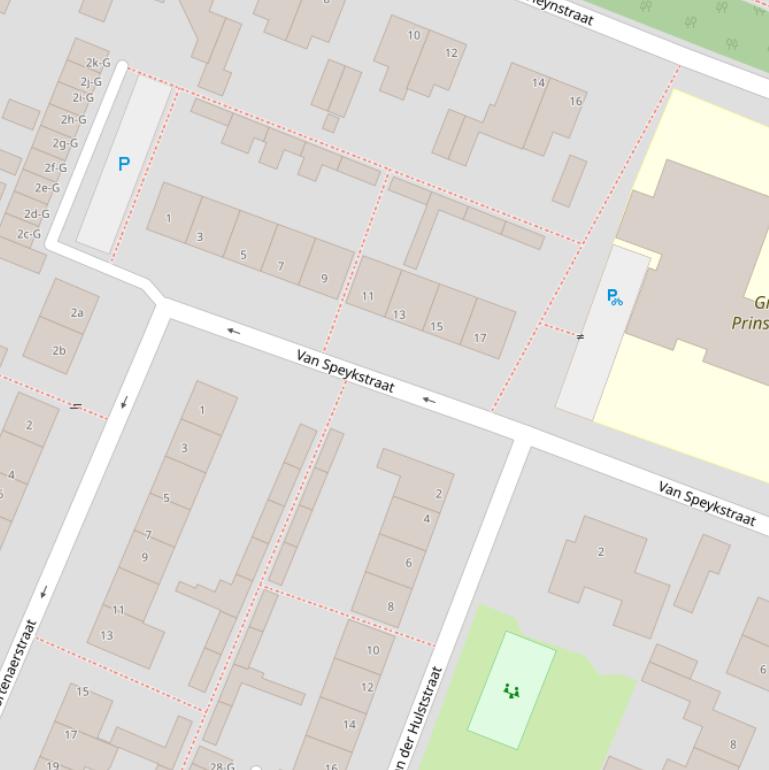 Kaart van de van Speykstraat.