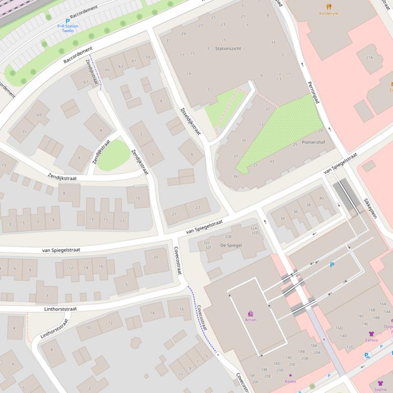 Kaart van de van Spiegelstraat.