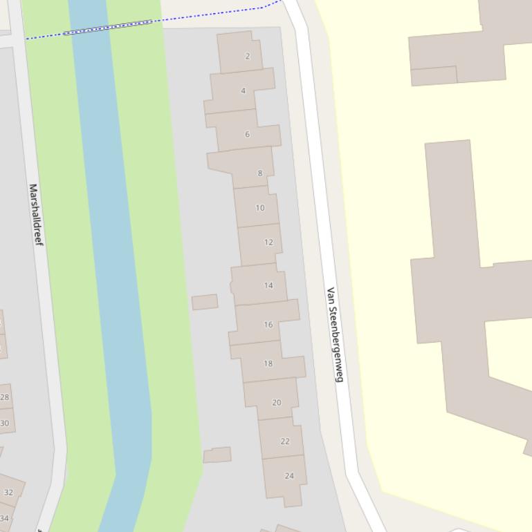 Kaart van de Van Steenbergenweg.