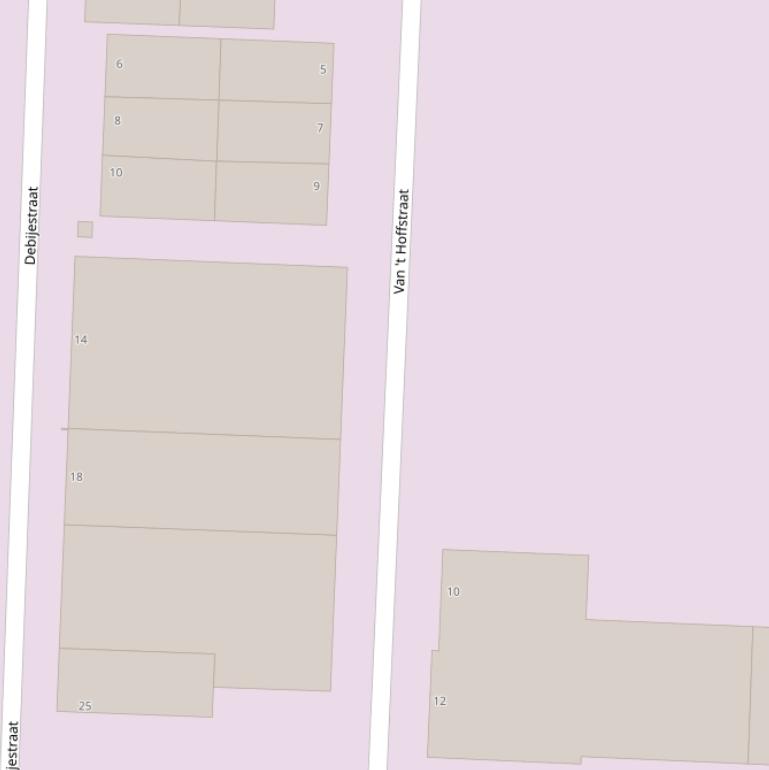 Kaart van de Van ’t Hoffstraat.