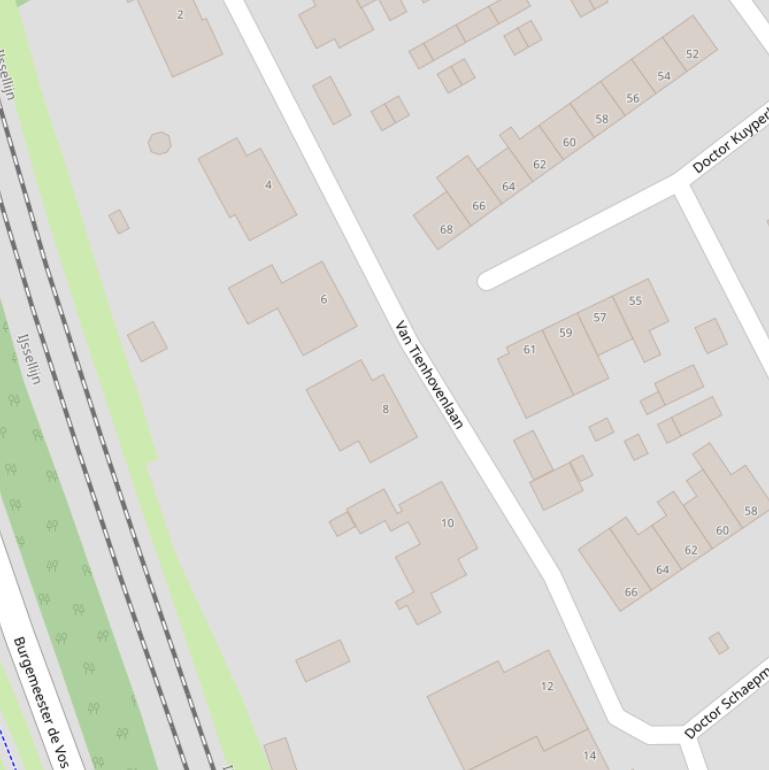 Kaart van de Van Tienhovenlaan.