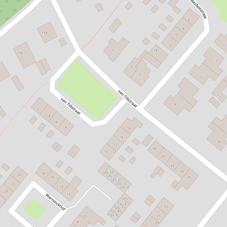 Kaart van de van Tillstraat.