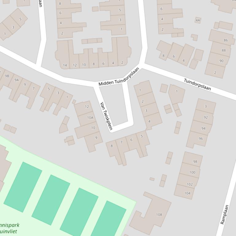 Kaart van het Van Twiskplein.