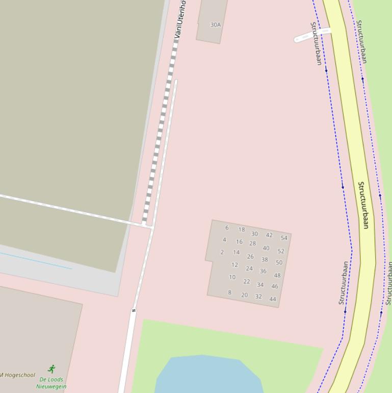 Kaart van de Van Utenhoveweg.