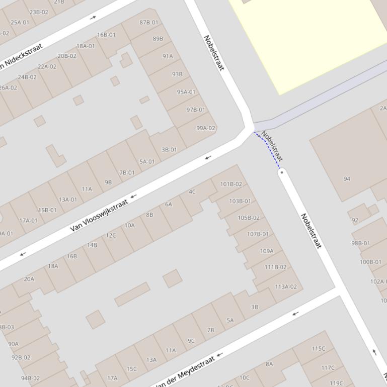 Kaart van de Van Vlooswijkstraat.