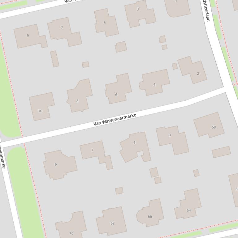 Kaart van  Van Wassenaarmarke.