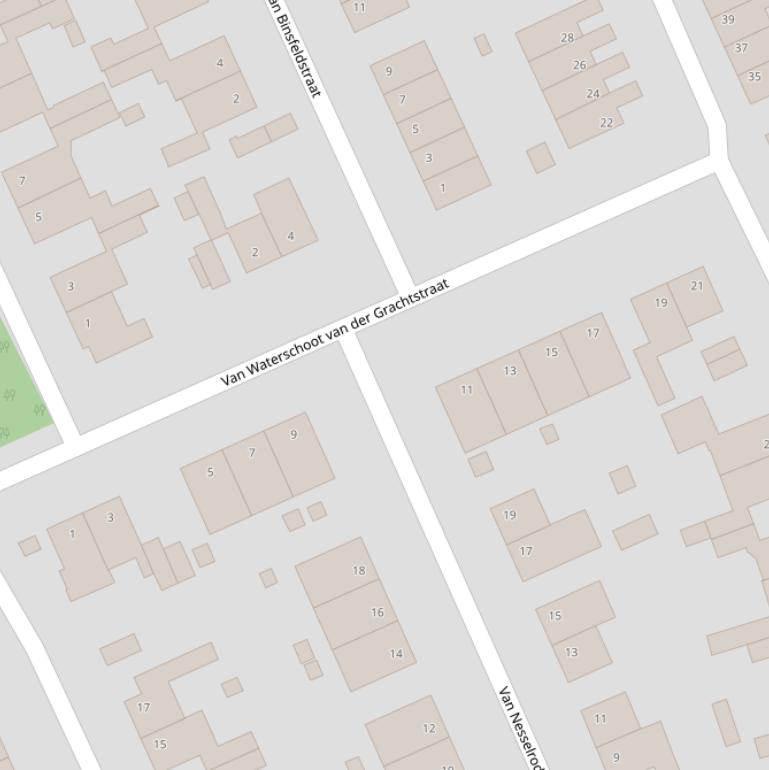 Kaart van de Van Waterschoot van der Grachtstraat.