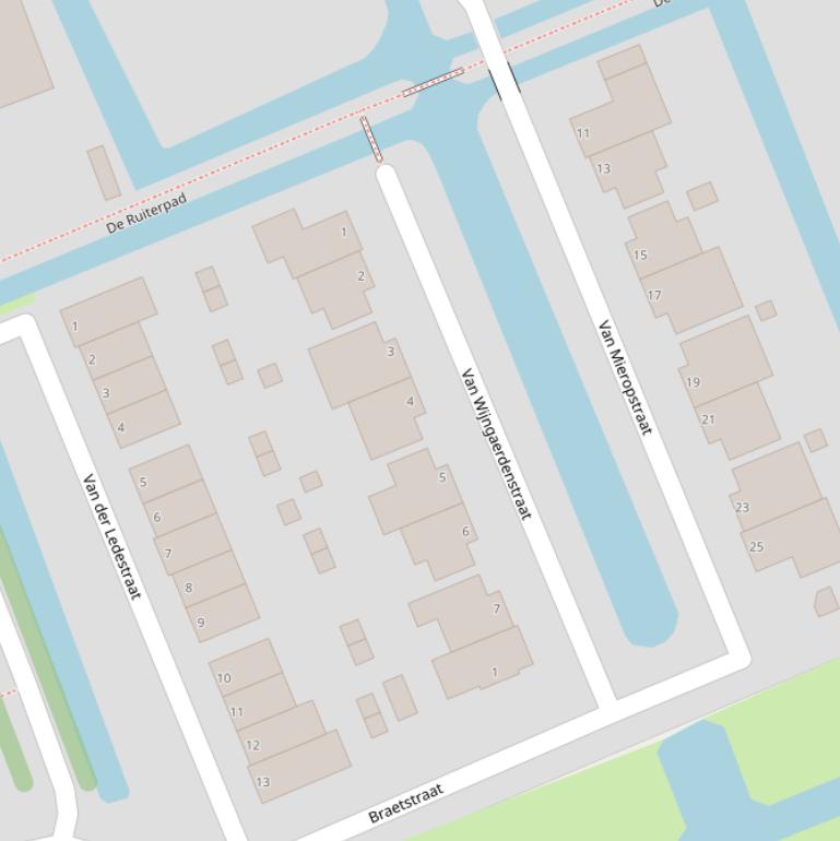 Kaart van de Van Wijngaerdenstraat.