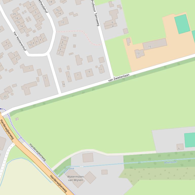 Kaart van de van Zwietenlaan.