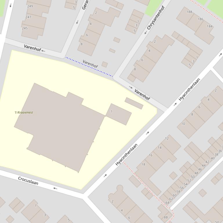 Kaart van de Varenhof.