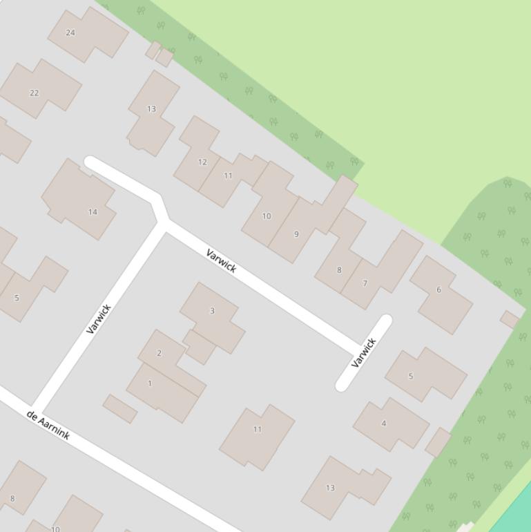 Kaart van  Varwick.