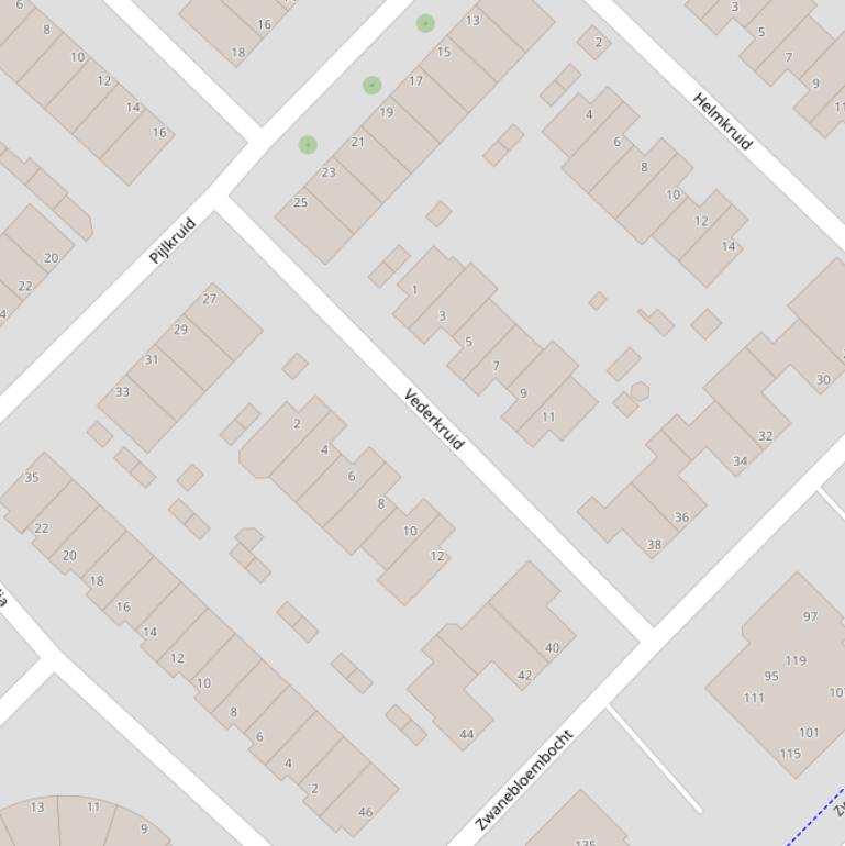 Kaart van  Vederkruid.