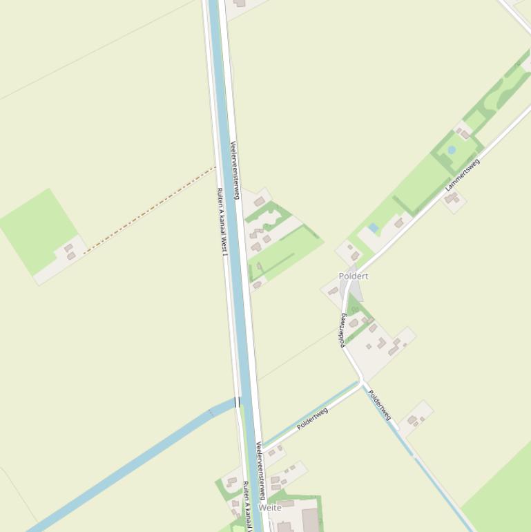 Kaart van de Veelerveensterweg.