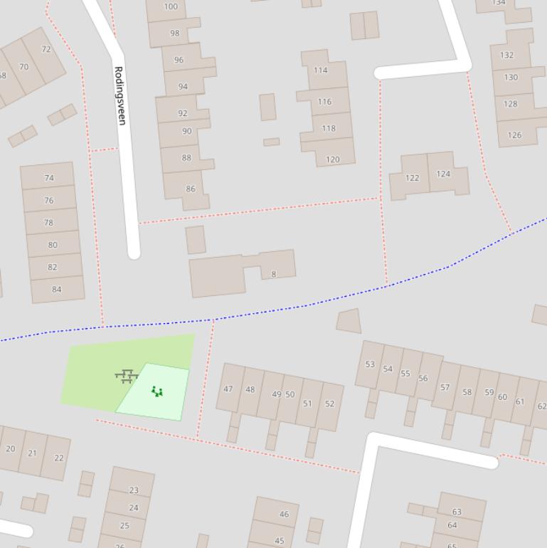 Kaart van de Veenseweg.