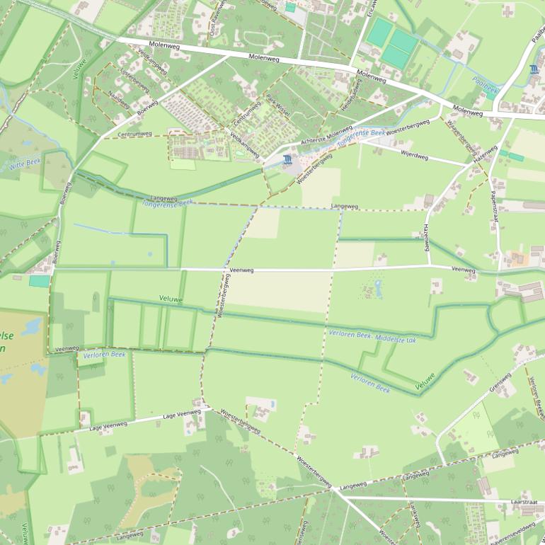 Kaart van de Veenweg.